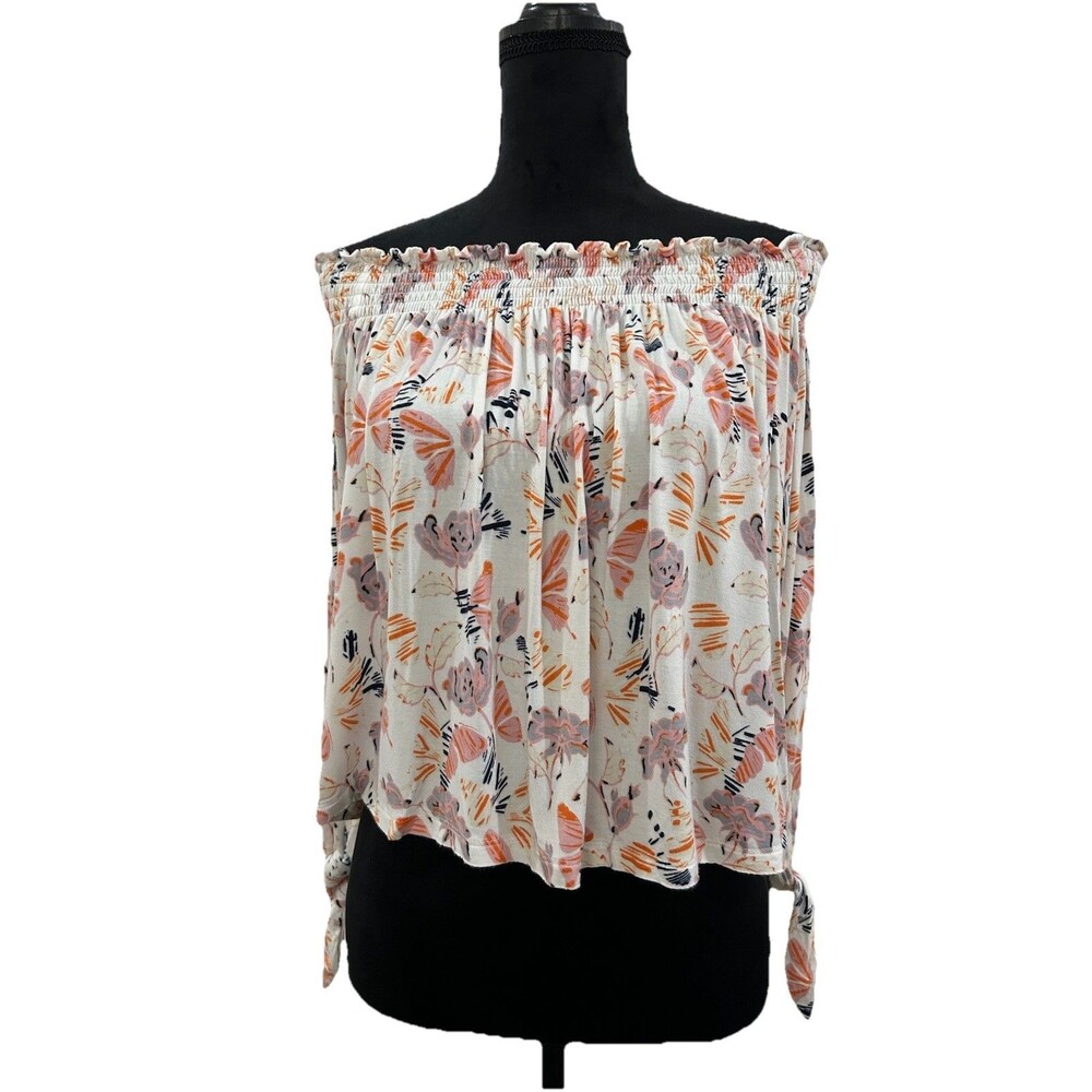 Free People We The Free Top Womens XS Pullover Floral Crop  Boho
